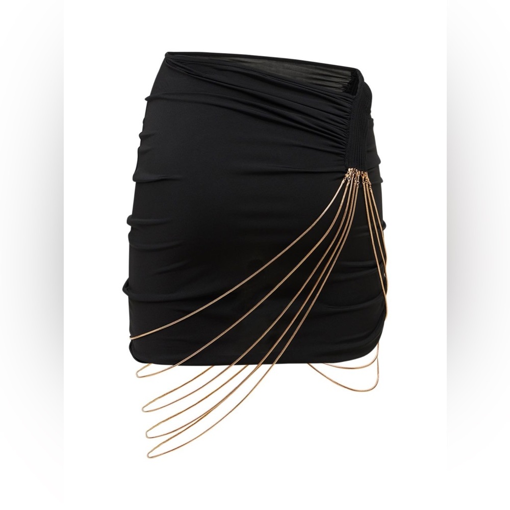 Mugler Chain Detail Ruched Skirt - Picture 3 of 11